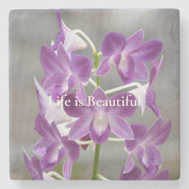 Paarse Orchideeën Kauai Hawaii Stenen Onderzetter