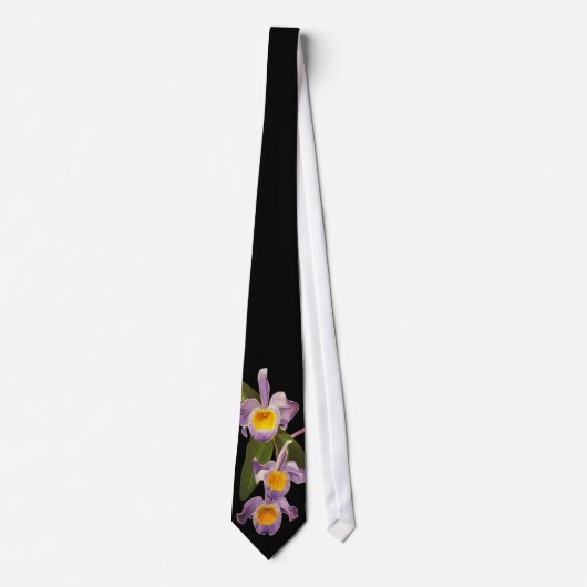Paarse orchideeën olie op Canvas Stropdas (Voorkant)