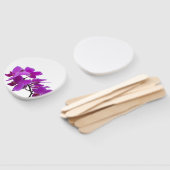 Paarse orchideeën op aanpasbare ventilator handwaaier (Niet-gemonteerd)