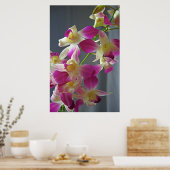Paarse orchideeën Poster afdrukken (Keuken)