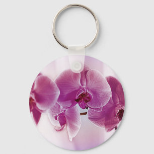 Paarse orchideeën sleutelhanger