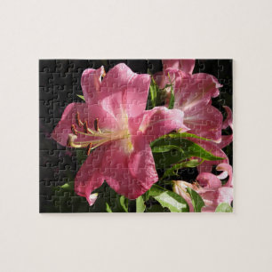 Paarse orchidepuzzel legpuzzel