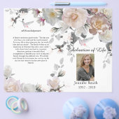 Paarse Orchids Hummingbird Funeral Program Flyer (Enkel)