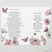 Paarse Orchids Hummingbird Funeral Program Flyer (Achterkant)