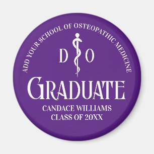 Paarse Osteopathische Medische School Graduation P Magneet