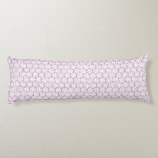Paarse ovale strepen lichaamskussen (Achterkant)