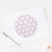 Paarse ovale strepen ronde sticker (Envelop)