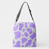 Paarse overal Koe print Canvas tas (Achterkant)