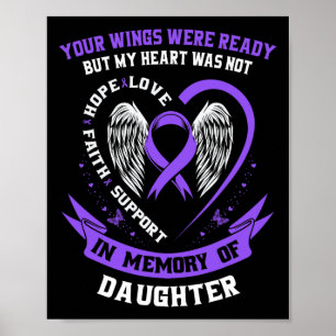 Paarse Overdosis Awareness Day items ter nagedacht Poster