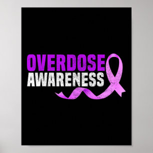 Paarse Overdosis Awareness Gifts Opioïd Survivor R Poster
