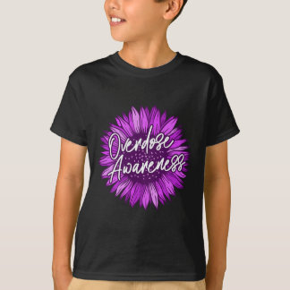 Paarse overdosisbesef geschenken overlevende lint  t-shirt