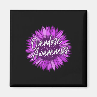 Paarse overdosisbesefing cadeaus overlevende lint  magneet