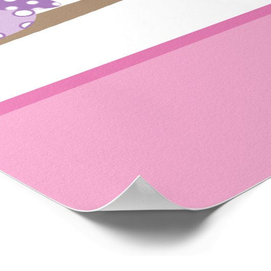 Paarse Owl Aangepast Poster op jaarbasis - banner  (Hoek)