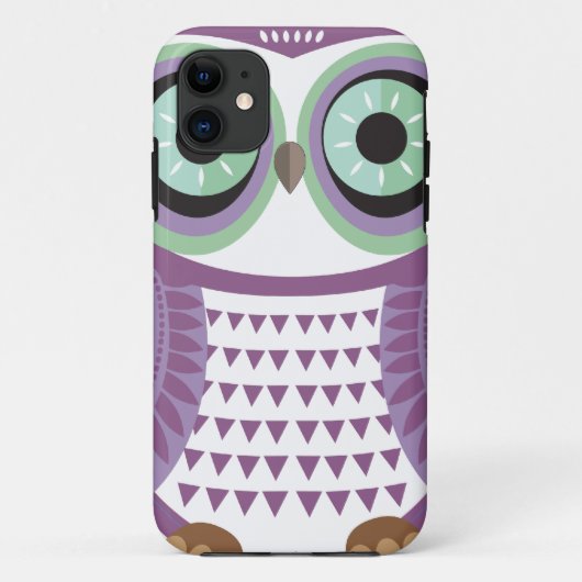 Paarse Owl iPhone 5 Hoesje (Achterkant)