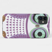 Paarse Owl iPhone 5 Hoesje (Achterkant (horizontaal))