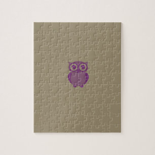 Paarse Owl Puzzle Legpuzzel