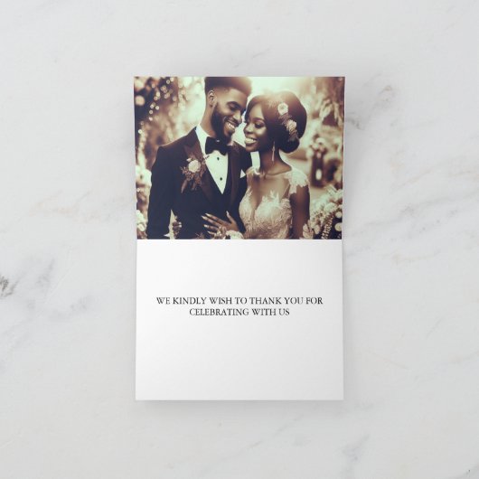 Paarse paar dank u nota bedankkaart (Binnen)