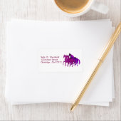 Paarse Paarden Fantasie Etiket (Insitu)