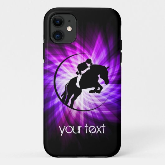 Paarse Paardensport Case-Mate iPhone Case (Achterkant)