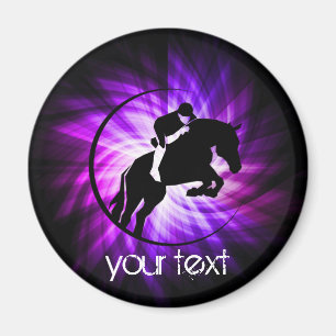 Paarse Paardensport Magneet