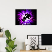 Paarse Paardensport Poster (Thuiskantoor)