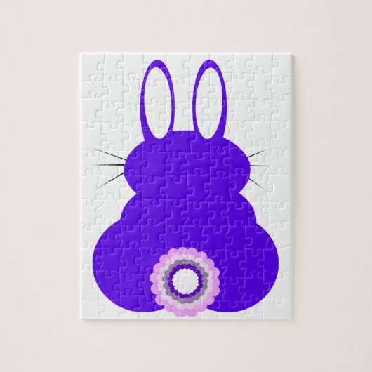 Paarse paasbunny, 110 stuks, puzzle legpuzzel (Verticaal)