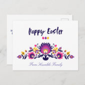 Paarse paasfolklore, aangepast Briefkaart tekst (Voorkant / Achterkant)