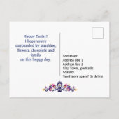💜 Paarse paasfolklore, aangepaste tekst Briefkaar Briefkaart (Achterkant)