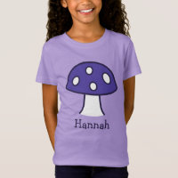 Paarse Paddestoel T-shirt (kind)