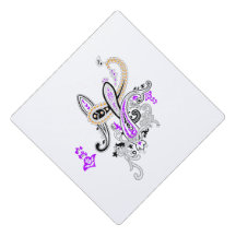 Paarse Paisley Afstudeerhoofddeksel Topper