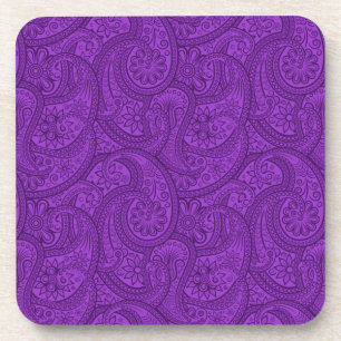 Paarse Paisley Bier Onderzetter