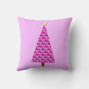 Paarse paisley moderne kerstboom kussen