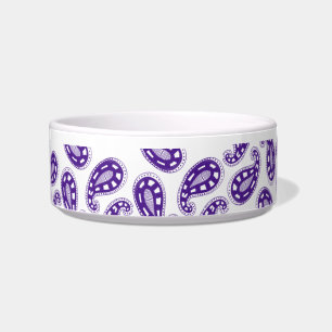 Paarse Paisley Pet Dog Bowl Voerbakje