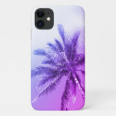 Paarse palmboom Case-Mate iPhone case (Achterkant)
