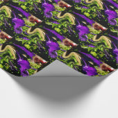 Paarse paniek cadeaupapier (Hoek)