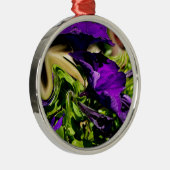 Paarse paniek metalen ornament (Rechts)