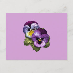  Paarse Pansies Briefkaart