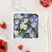 Paarse Pansies Garden Floral Servetten (Insitu)