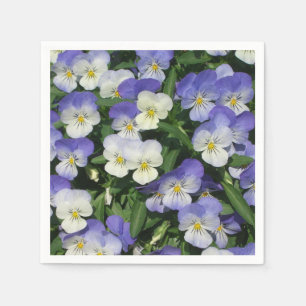 Paarse Pansies Garden Floral Servetten