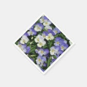 Paarse Pansies Garden Floral Servetten (Hoek)