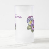 Paarse Pansies Matglas Bierpul (Center)