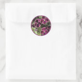 Paarse Pansies Ronde Sticker (Tas)