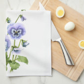 Paarse Pansies Theedoek (Quarter Fold)