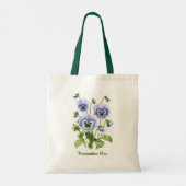 Paarse Pansies  Tote Bag (Achterkant)