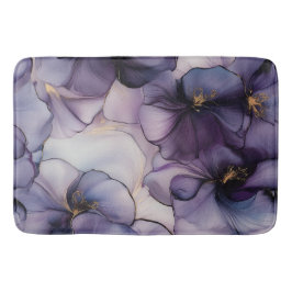 Paarse Pansies Violets Waterverf Bloemen Badmat