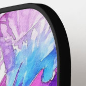 Paarse Pansy Bloem Bloemen Bloemen Vrouwen Naam Lo Pickleball Paddle (Links Detail)