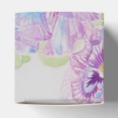 Paarse Pansy Bloemen Party Cake Favor Box Bedankdoosjes (Bovenkant)