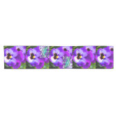 Paarse Pansy Butterfly Table Runner Korte Tafelloper (Horizontaal)