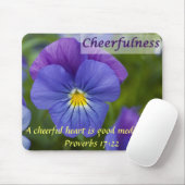 Paarse Pansy - Cheerfulness Muismat (Met muis)