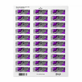 Paarse Pansy Effect Etiket (Full Sheet)